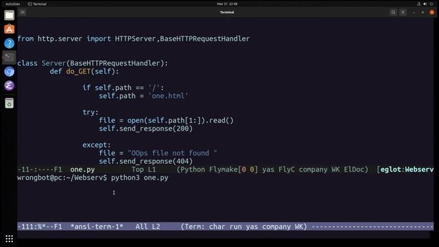 Simple HTTP server with python