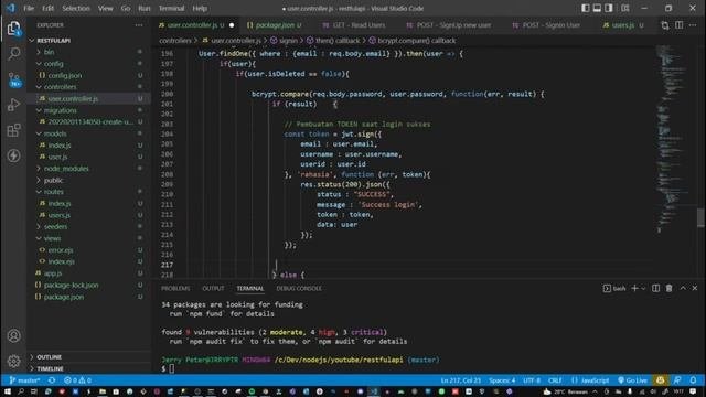 Membuat RESTful API dengan NodeJS  16. Menambahkan JWT JSON Web Token
