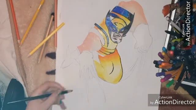 Classic comic book wolverine speed drawing by Annie frown