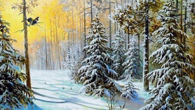 Снег кружит.