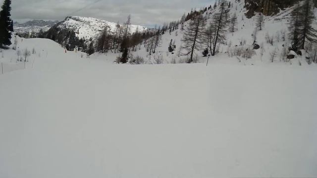 GOING DOWN ARABA'S BLACK SKI RUN 5, DOLOMITI SUPERSKI