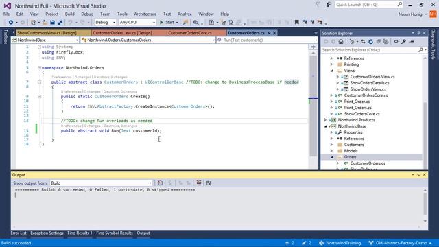 Demo Abstract Factory using abstract base classes   Creating and using the Abstract Class
