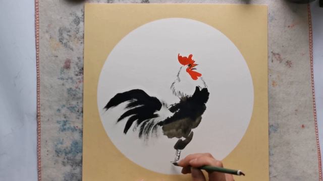 Chinese painting. Китайская живопись. ＂Петух＂