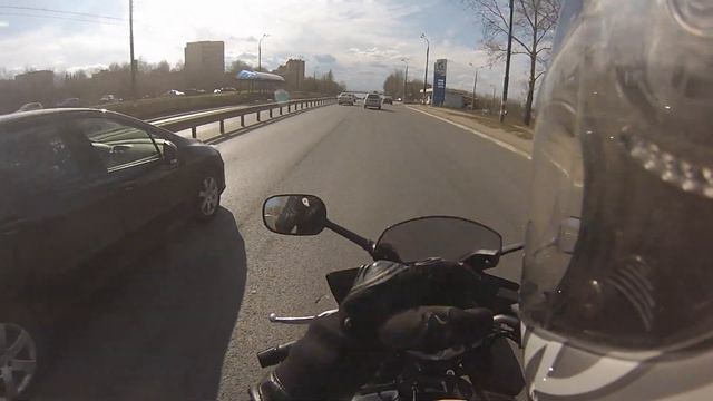 Вот что такое аккуратная езда на мотоцикле)