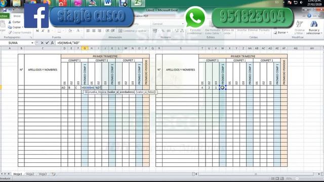 COMO HACER UN REGISTRO AUXILIAR DE NOTAS EN EXCEL / PROMEDIO AUTOMATICO EN LITERAL AD, A, B, C