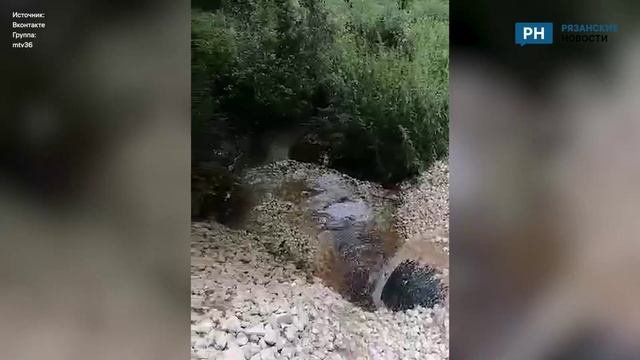 В Рязанской области размыло недавно отремонтированный мост