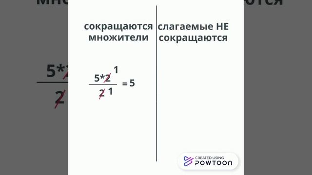 Сокращение множителей .