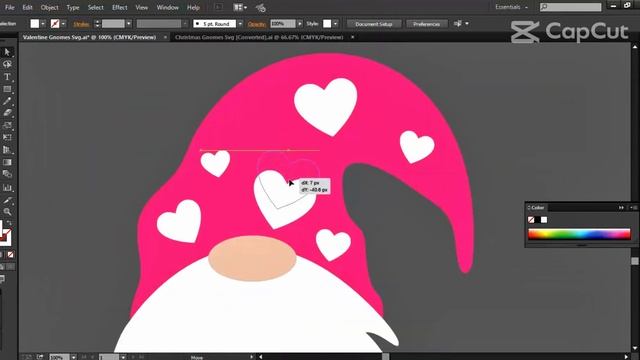 Valentine Gnomes Svg illustrator Art