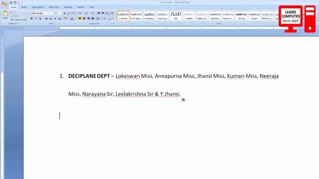 2017 Easy Way To Use Cut, Copy, Paste In Excel, Word తెలుగులో  - LEARN COMPUTER TELUGU CHANNEL