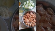 Stewed Chicken Thighs, Scallops, Hairy Gourd /#youtubeshort/Simple Western and Asian Menu
