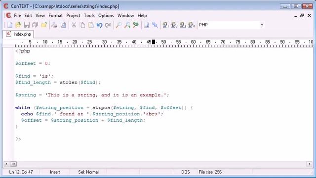 Beginner PHP Tutorial 49 String Functions  String Position Part 2