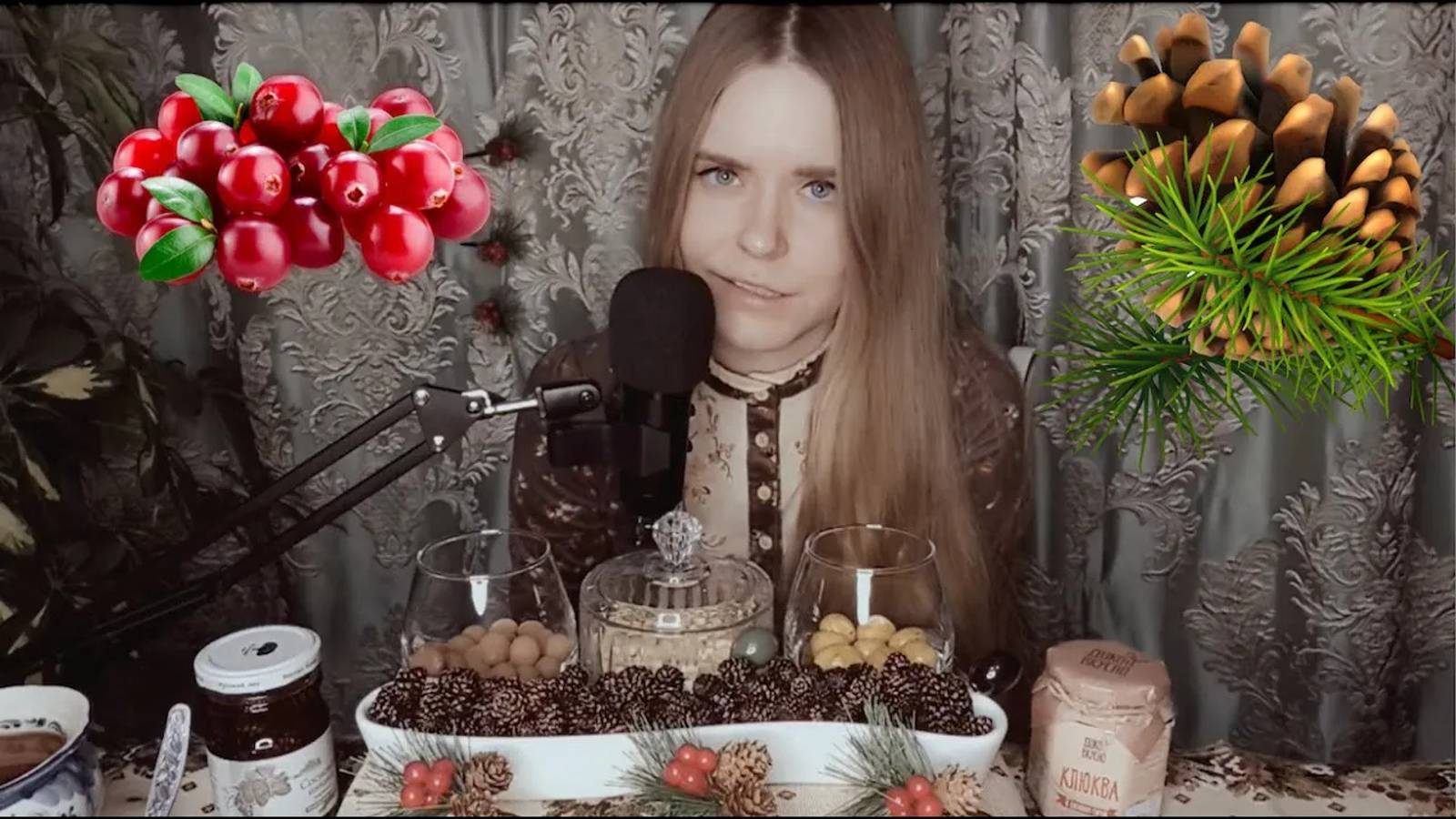 Таежная АСМР | ASMR | Лесные звуки: шишки, орехи | Тихий голос, шепот