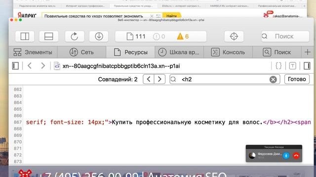 SEO разборка #219 | Магазин косметики для волос Россия | Анатомия SEO