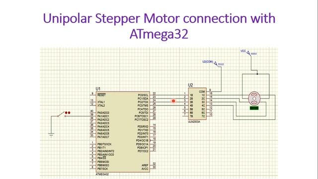 Stepper Motor Interfacing with ATmega32 and C Program #ATmega32 #AVRMicrocontroller #AVRInterfacing