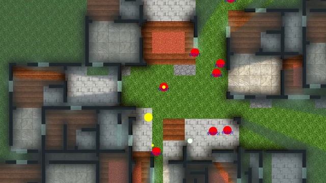 gameplay test: wall destruction, 250 players, 10,000 tiles
