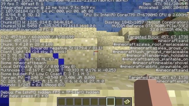 Minecraft Easily find Buried Treasure using F3!