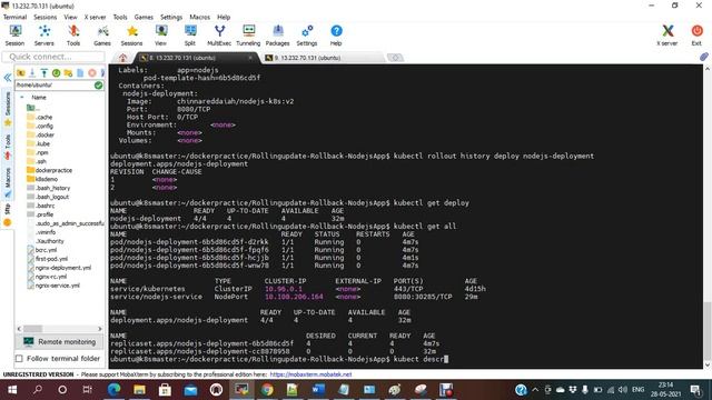 Kubernetes Deployment and Services