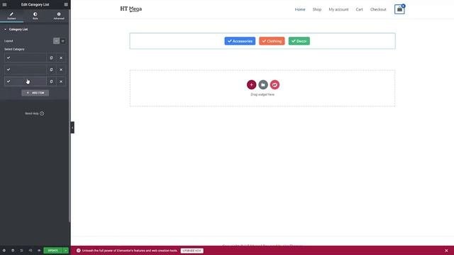 How to Use Category List Widget in Elementor by HT Mega