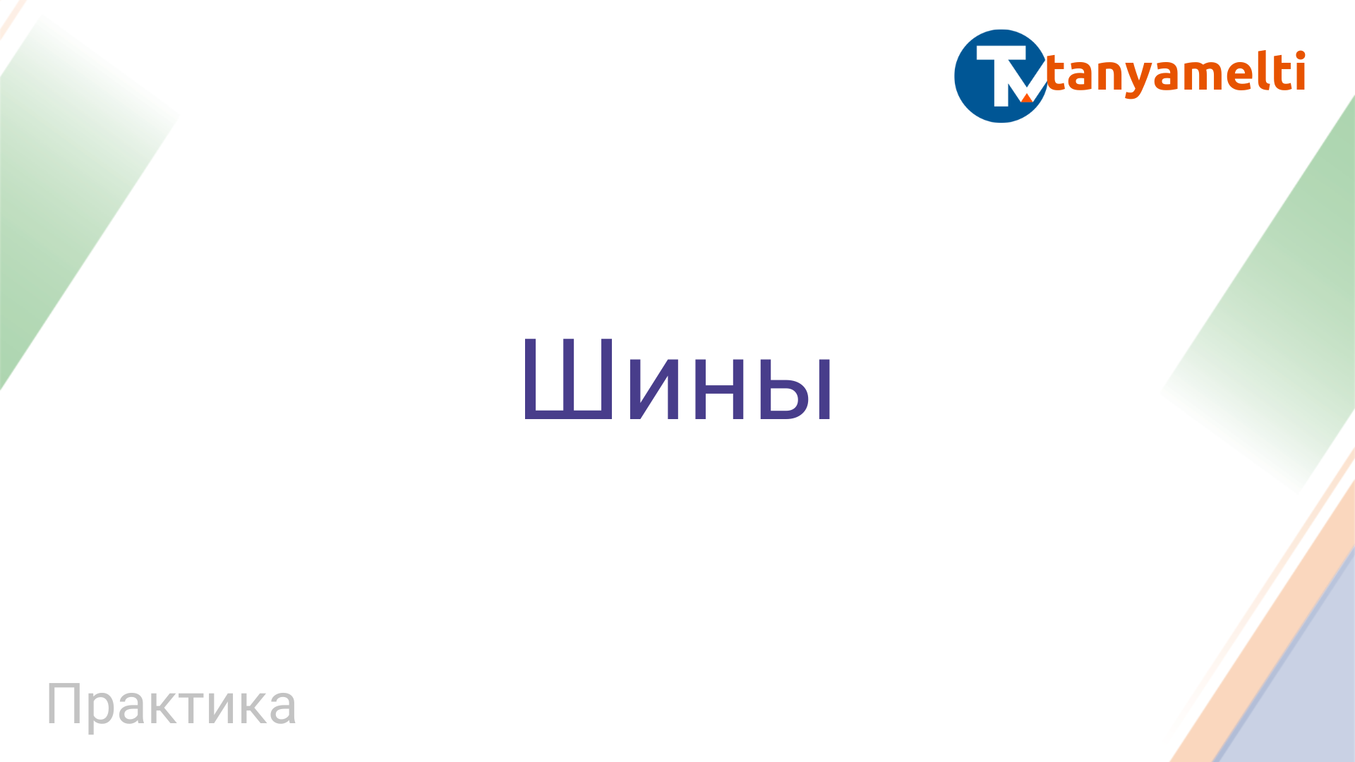 Практика. Шины.