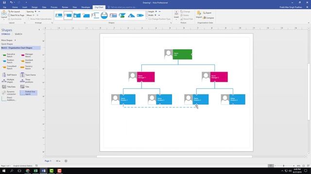 MS Visio Tutorial - Lesson 41 - Dotted Line Report Indicators