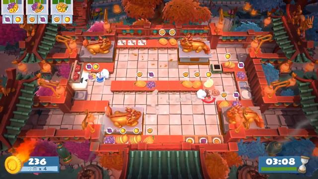 Overcooked!2 - DLC Chinese New Year - 1-1 - DUO - 4 star