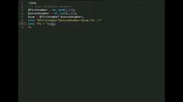 PHP: Math functions.