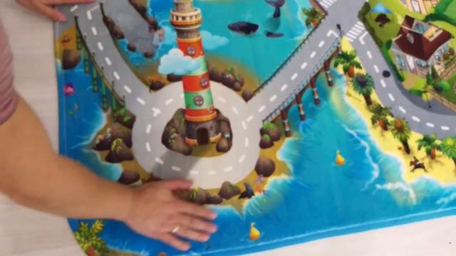 Детский развивающий 3D ковер Сказочный Городок у моря 86031
