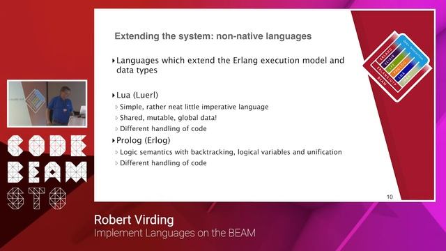 Robert Virding - Implementing Languages on the BEAM - Code Beam STO