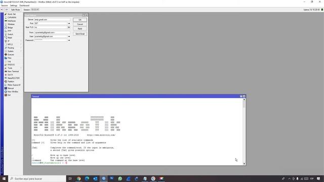 ? configurar en Mikrotik el envío de email ? Como configurar email Gmail en Mikrotik ?