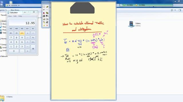 How to calculate offered Traffic & Utilization