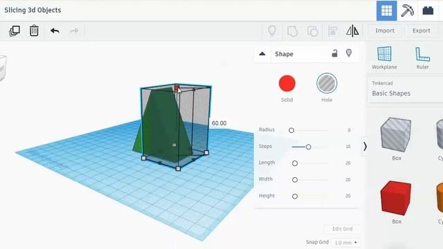 TinkerCAD Slicing 3D Objects