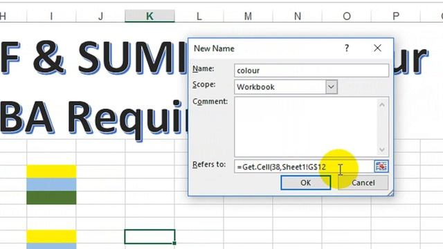 Excel COUNTIF & SUMIF On Colour - No VBA Required