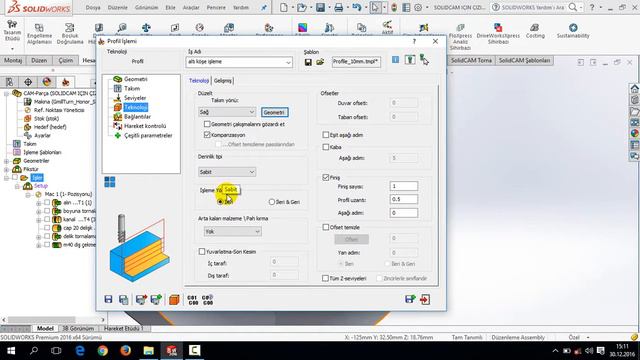 solidcam 8 altıgeni işleme