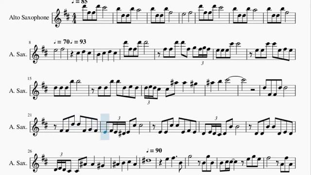 Alto Sax Sheet Music: How to play Love Story by LoLa and Hauser