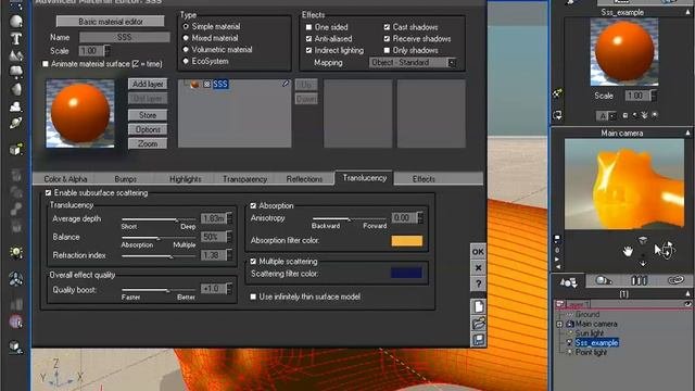 Vue 6  Advanced Material Editing - p4 Translucency  Effects
