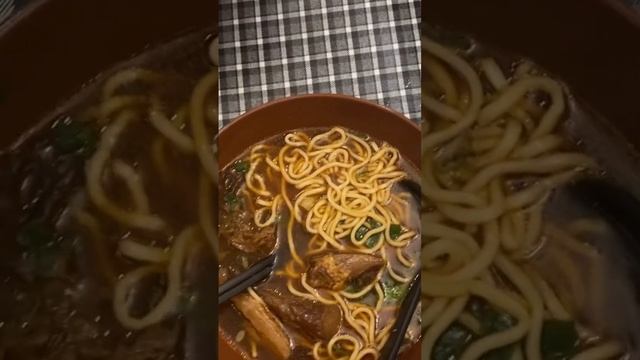 Beef noodle soup in one rainy day with room mates  #cravingsatisfied #taiwan #ofw ?