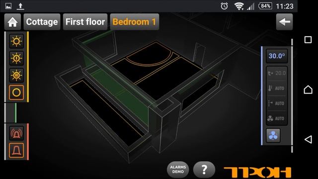 THRONE Curtain Control (THRONE - 3D smart home interface, 3D интерфейс умного дома)