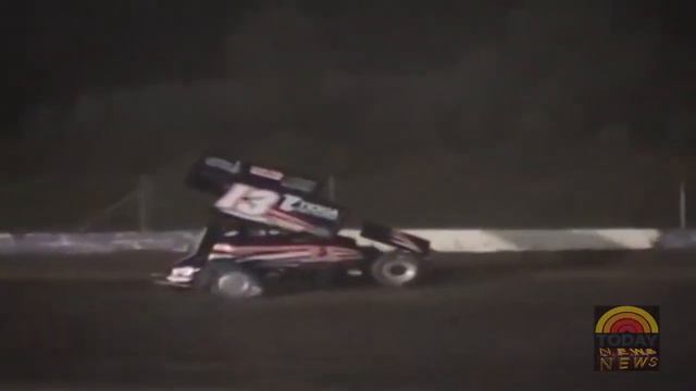 Tony Stewart crash   Tony Stewart hits Kevin Ward Jr ran over Canandaigua Motorsports Graphic