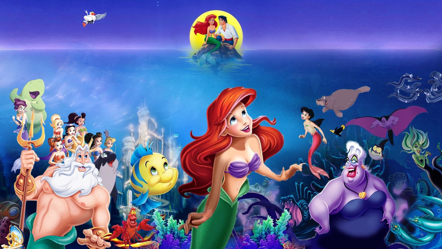 Прохождение БЕЗ СМЕРТЕЙ (NO DEATH) ретро игры The little Mermaid (Русалочка) на Денди, Dendy, NES