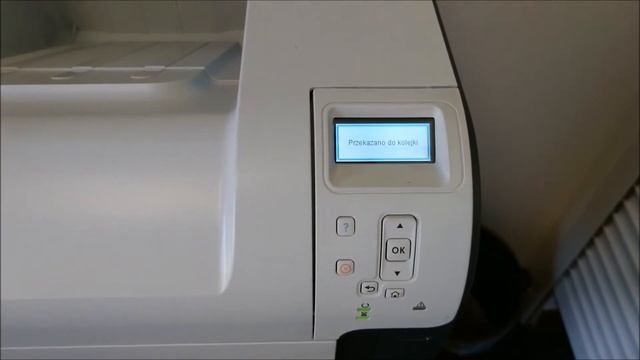 HP LaserJet 600 M601 Menu wydruk testowy PRINT TEST