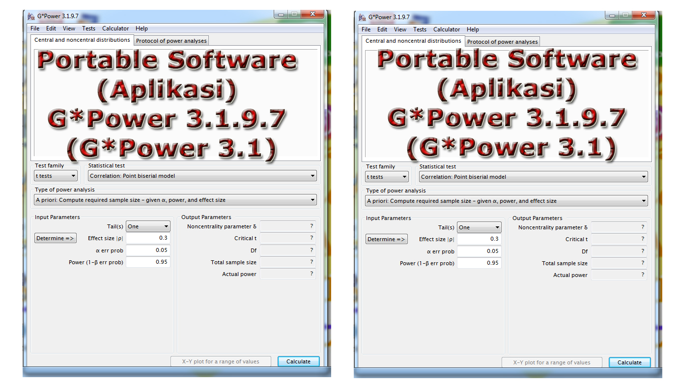 Use Step By Step Portable Software (Aplikasi) GPower 3.1.9.7 (GPower 3.1) (A Step-by-Step Guide)