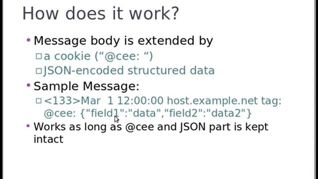 What is cee-enhanced syslog?