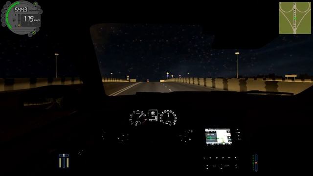 Skoda Octavia 2.0 City Car Driving. Night drive