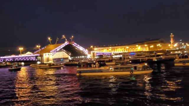 The Opening Bridge in St.Petersburg Russia