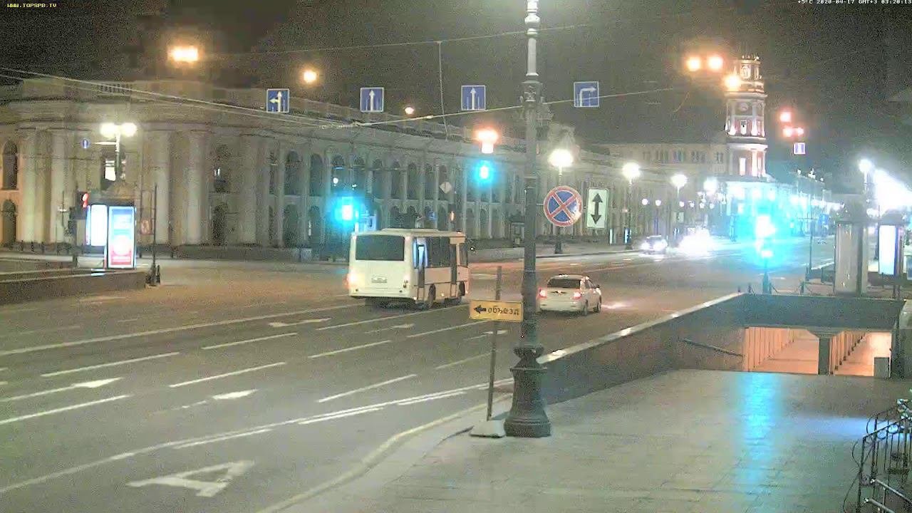 LIVE CAMERA Nevskiy avenue St. Petersburg Russia. Невский пр. Санкт-Петербург