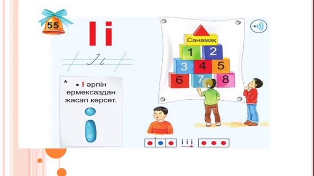 Әліппе 55 сабақ І әрпі