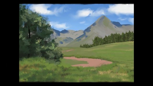 Landscape painting / digital art / iPad / tutorial / timelapse / Procreate