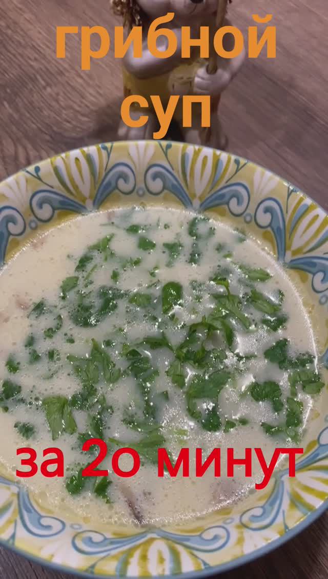 ГРИБНОЙ СУП, быстрый обед