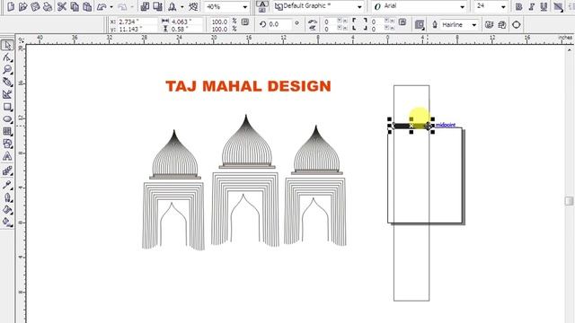 Taj Mahal Design Corel Draw