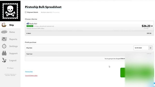 PirateShip Spreadsheet upload Bulk USPS Shipping Free Template | EntrepreNagel Pirateship Tutorial
